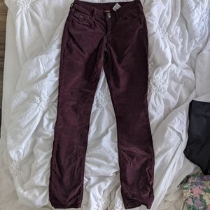 True Religion purple burgundy corduroy pants 25/0
